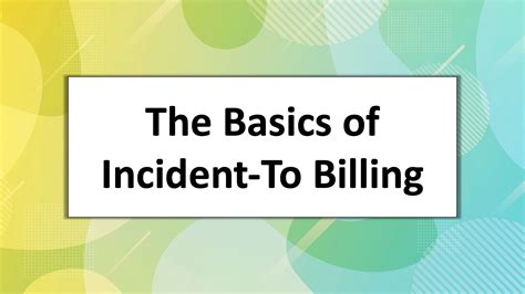 premera incident to billing guidelines